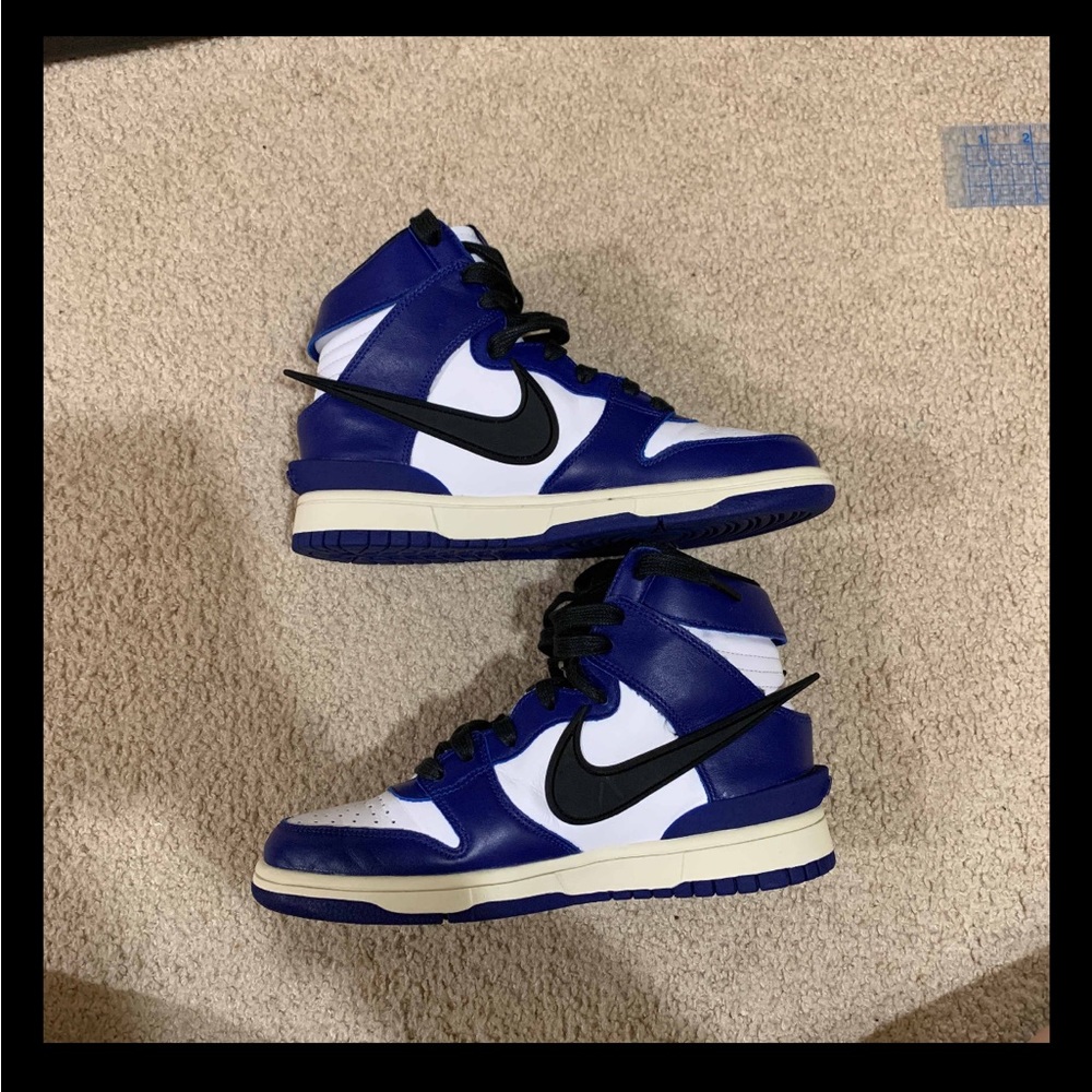Nike Dunk Hi / Ambush Deep Royal Blue/Black-White
